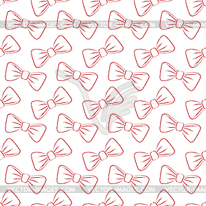 Bow. Seamless pattern for simple backgrounds, - vector clipart