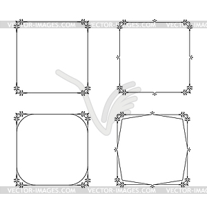 Set of decorative frames for photos, s, text, and cr - vector clipart