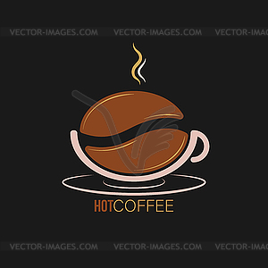 Логотип, кофейня, кофейня и креатив - изображение в векторе / векторный клипарт