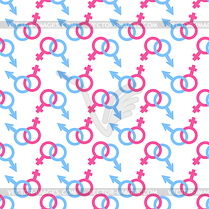 Masculine and feminine. Seamless pattern for - royalty-free vector clipart