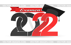 Graduate 2022. Language Swedish. Stylized - vector clipart