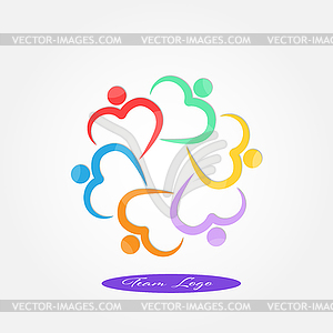 Team logo, like-minded people or friends, social - vector EPS clipart