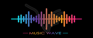 Music wave icon. Icon for application sites and - vector image