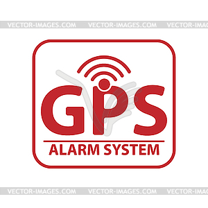 Information plate with inscription alarm system wit - vector image