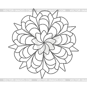 Line drawing of flower pattern, for application, - stock vector clipart