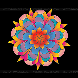 Color flower pattern for scrapbooking, impression, - vector image