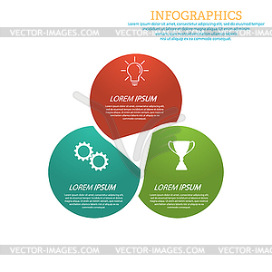 Infographic template with visual icons. 3 stages - vector clipart