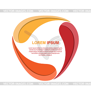 Circular abstract icon, template for logo, emblem o - vector image