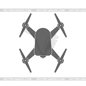 Quadcopter with camera - vector clip art