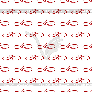 Seamless pattern with symbol of infinite love for - vector image