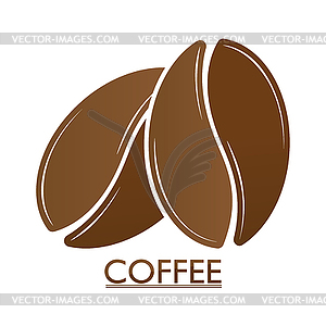 Coffee beans. Template, for logo, brand, sticker, - vector image