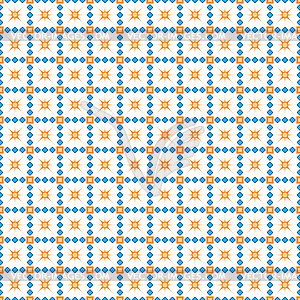 Seamless pattern with squares, diamonds, and - vector image