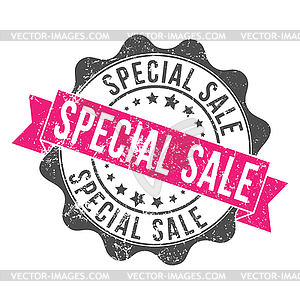 SPECIAL SALE. Stamp impression with inscription. Ol - vector clip art