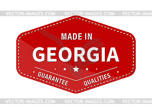 MADE IN GEORGIA, guarantee quality. Label, sticker - vector clipart / vector image