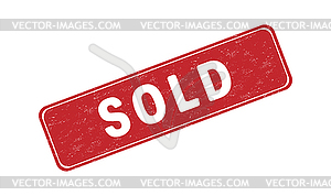 SOLD. An impression of seal or stamp with scuffs. - vector clip art