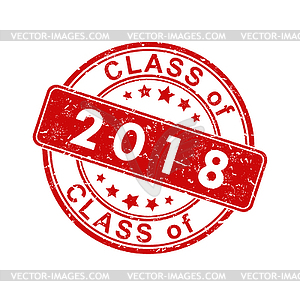 Impression of an old worn stamp with inscription - royalty-free vector image