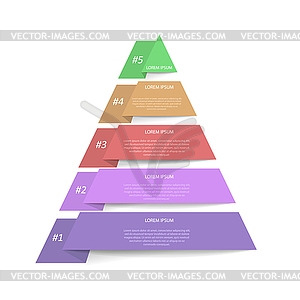 Infographic pyramid. triangle diagram is divided - vector EPS clipart
