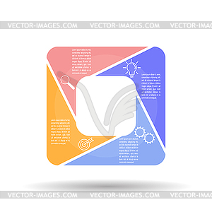 Infographic template with visual icons. 4 stages - vector clipart