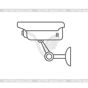 Значок видеокамеры для наблюдения и безопасности. - клипарт в векторном формате