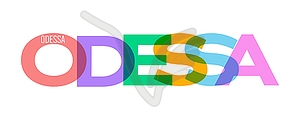 ODESSA. name of city. desig - vector image