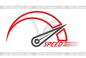 Icon of speed or speedometer - vector image