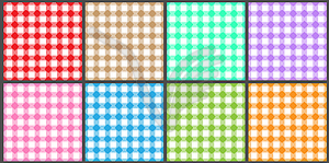 Set of seamless multi-colored backgrounds for - vector image