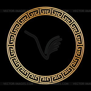 Gold decorative round frame in antique style. - vector clipart / vector image