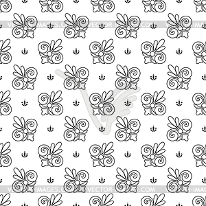 Seamless pattern of decorative elements, for - vector clip art