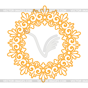 Template for decorative frame with place for text. - royalty-free vector image