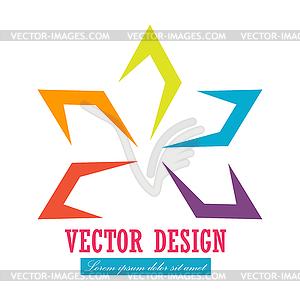 Abstract icon, template for logo, emblem or brand, - vector image