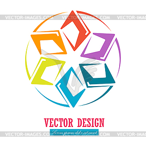 Abstract icon, template for logo, emblem or brand, - vector clipart