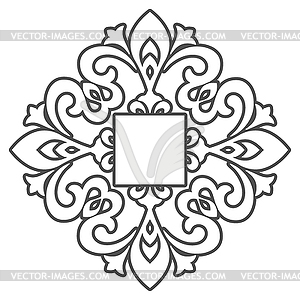 Template for decorative frame with place for text. - vector image