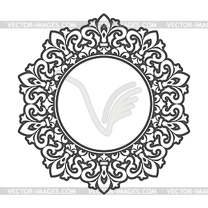 Template for decorative frame with place for text. - vector image