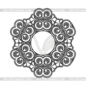 Template for decorative frame with place for text. - vector clipart