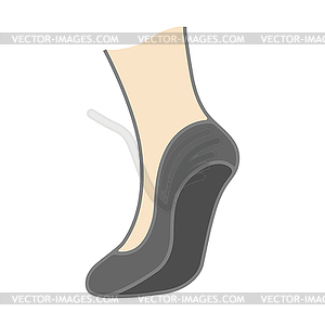 Silhouette of foot. Simple - vector image