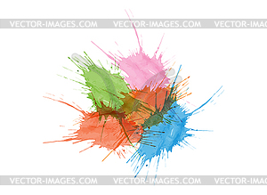 Colored watercolor blots - vector clipart / vector image