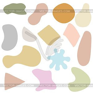 Set of abstract forms in boho style for decorating - vector clipart