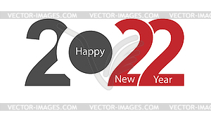 2022. Happy New Year - vector clip art