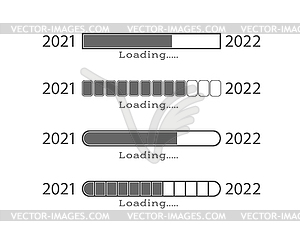 Новый год - 2022. Скачать 2022. Погрузочная полоса. - изображение в векторе
