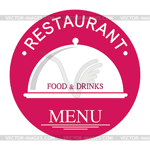 Logo, sticker or logo of restaurant or cafe - vector image