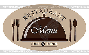 Логотип, наклейка или логотип ресторана или кафе - векторизованный клипарт