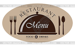 Logo, sticker or logo of restaurant or cafe - vector clipart