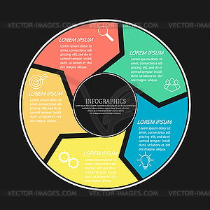 Infographics. Pie chart for business, marketing, - vector clip art