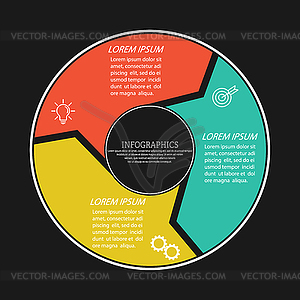 Infographics. Pie chart for business, marketing, - color vector clipart