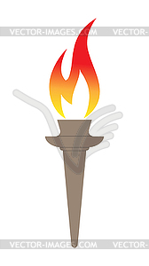 Colored torch icon. image for logos, websites, - vector image