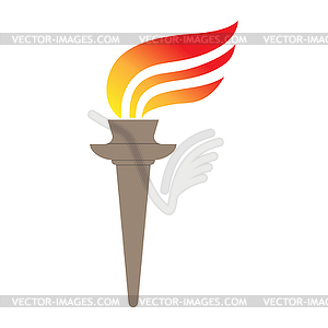 Colored torch icon. image for logos, websites, - vector clipart