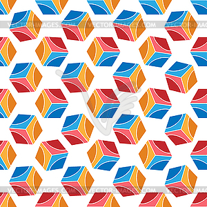 Seamless pattern of cubes for texture, textiles - vector image