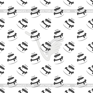 Seamless birthday cake pattern with candles for - vector image