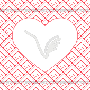 Background with heart in center with place for text - royalty-free vector clipart