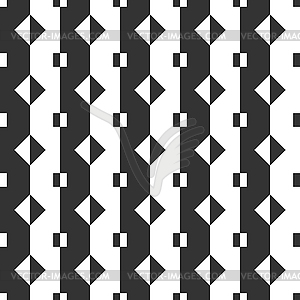 Seamless editable monochrome rectangles and - vector clipart
